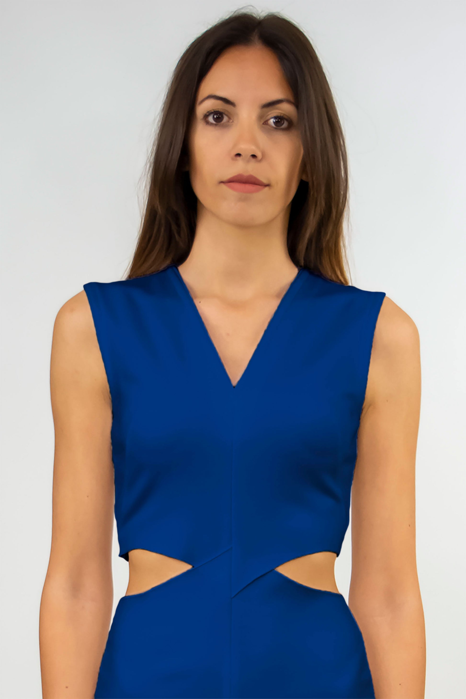 Vestido corto azul klein